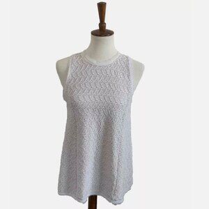 Postmark Anthropologie Sleeveless Top Tank Size M Crinkle Textured Stretch Beige